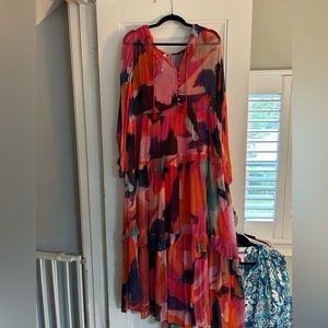 Anthropologie Marais Printed Chiffon Maxi in 2X